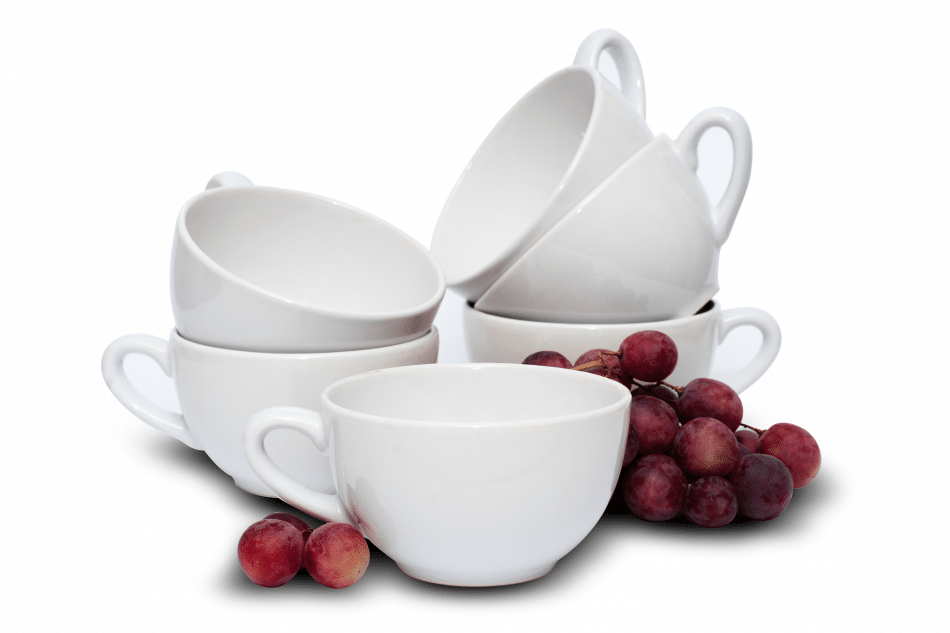 LUPIN Zestaw dużych filiżanek do herbaty dla 6 osób biały biały - zdjęcie 0