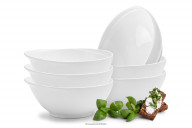 Zestaw misek porcelanowych dla 6 osób biały