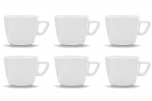 GRESI, https://konsimo.pl/kolekcja/gresi/ Nowoczesny zestaw filiżanek do kawy dla 6 osób biały biały - zdjęcie