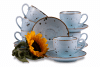 ALUMINA Zestaw dużych filiżanek ze spodkiem polska porcelana dla 6 osób Cottage Sky Cottage Sky - zdjęcie 1