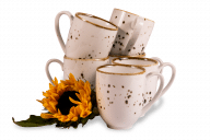 Zestaw dużych kubków polska porcelana dla 6 osób Cottage Cream
