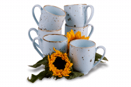 Zestaw dużych kubków polska porcelana dla 6 osób Cottage Sky