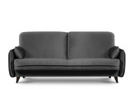 Nowoczesna sofa z funkcją spania welur szara