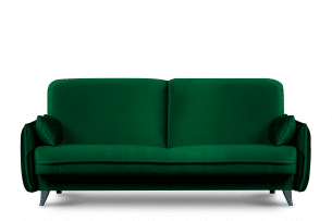 GRINDE, https://konsimo.pl/kolekcja/grinde/ Nowoczesna sofa z funkcją spania welur butelkowa zieleń ciemny zielony - zdjęcie