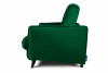 GRINDE Nowoczesna sofa z funkcją spania welur butelkowa zieleń ciemny zielony - zdjęcie 5
