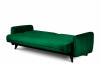 GRINDE Nowoczesna sofa z funkcją spania welur butelkowa zieleń ciemny zielony - zdjęcie 7