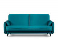 Nowoczesna sofa z funkcją spania welur morski