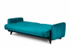 GRINDE Nowoczesna sofa z funkcją spania welur morski morski - zdjęcie 7