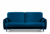 Nowoczesna sofa z funkcją spania welur granat