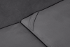 TENUS Sofa trzyosobowa w stylu klasycznym matowy welur szara szary - zdjęcie 8