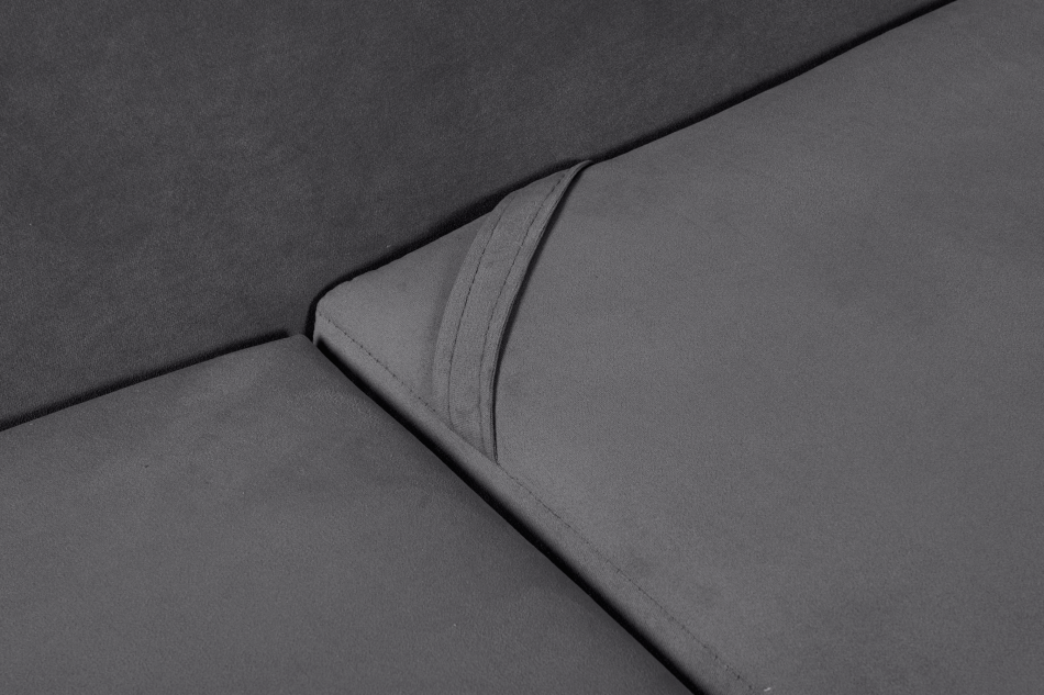 TENUS Sofa trzyosobowa w stylu klasycznym matowy welur szara szary - zdjęcie 7
