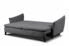 TENUS Sofa trzyosobowa w stylu klasycznym matowy welur szara szary - zdjęcie 6