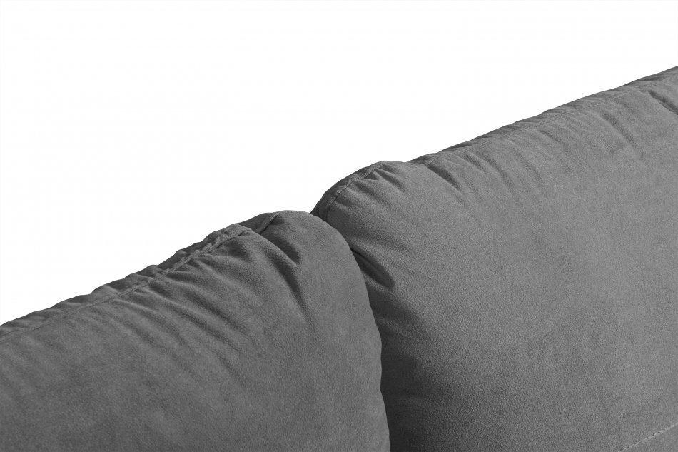 TENUS Sofa trzyosobowa w stylu klasycznym matowy welur szara szary - zdjęcie 9