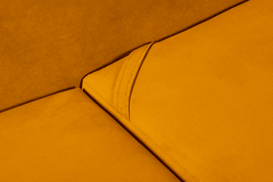 TENUS Sofa trzyosobowa w stylu klasycznym matowy welur żółta żółty - zdjęcie 7