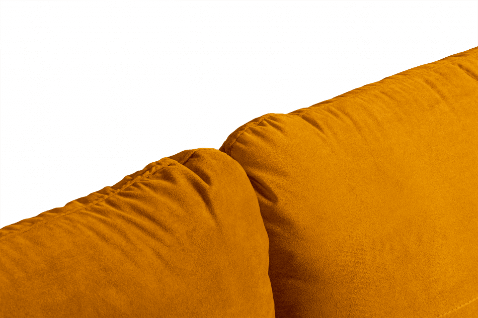 TENUS Sofa trzyosobowa w stylu klasycznym matowy welur żółta żółty - zdjęcie 9