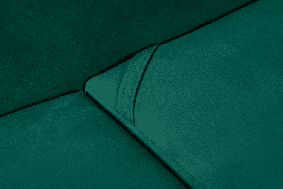 TENUS Sofa trzyosobowa w stylu klasycznym matowy welur butelkowa zieleń ciemny zielony - zdjęcie 7
