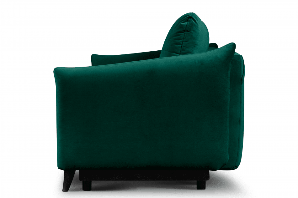 TENUS Sofa trzyosobowa w stylu klasycznym matowy welur butelkowa zieleń ciemny zielony - zdjęcie 5