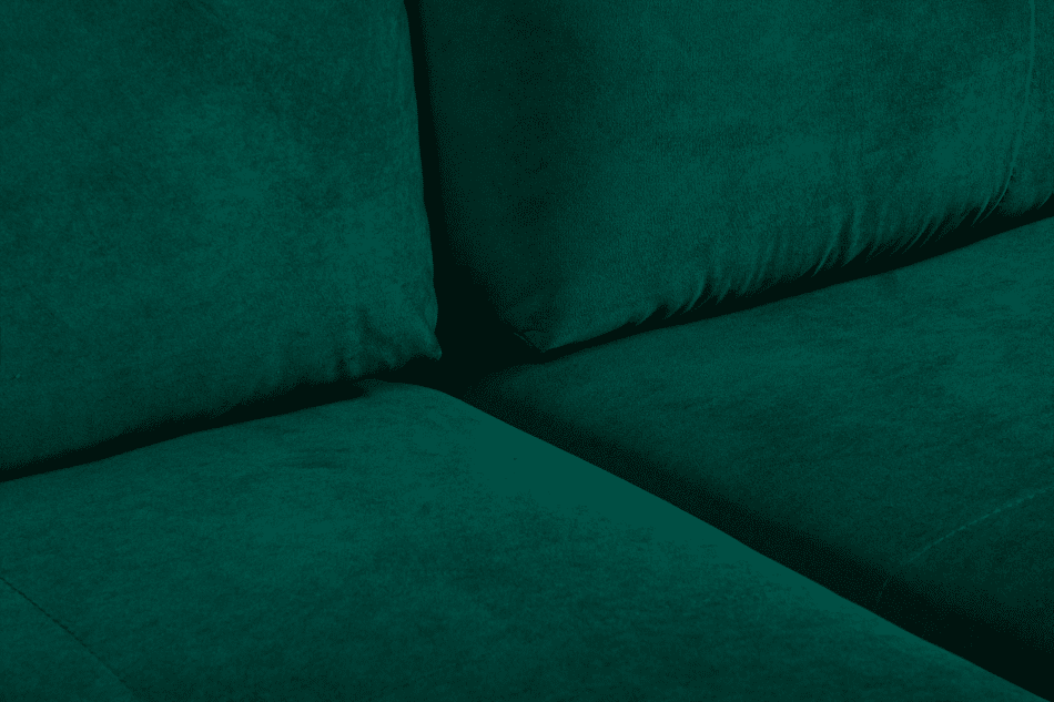 TENUS Sofa trzyosobowa w stylu klasycznym matowy welur butelkowa zieleń ciemny zielony - zdjęcie 10