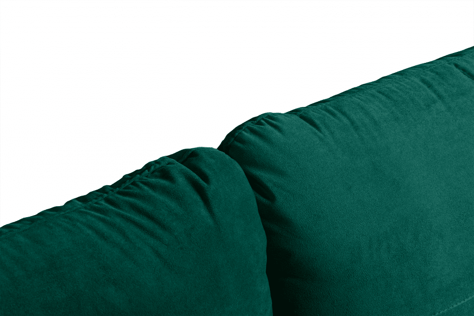 TENUS Sofa trzyosobowa w stylu klasycznym matowy welur butelkowa zieleń ciemny zielony - zdjęcie 9