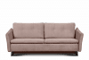 TENUS Sofa trzyosobowa w stylu klasycznym matowy welur jasnobrązowa jasny brązowy - zdjęcie 1