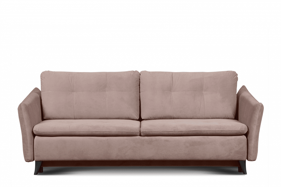 TENUS Sofa trzyosobowa w stylu klasycznym matowy welur jasnobrązowa jasny brązowy - zdjęcie 0