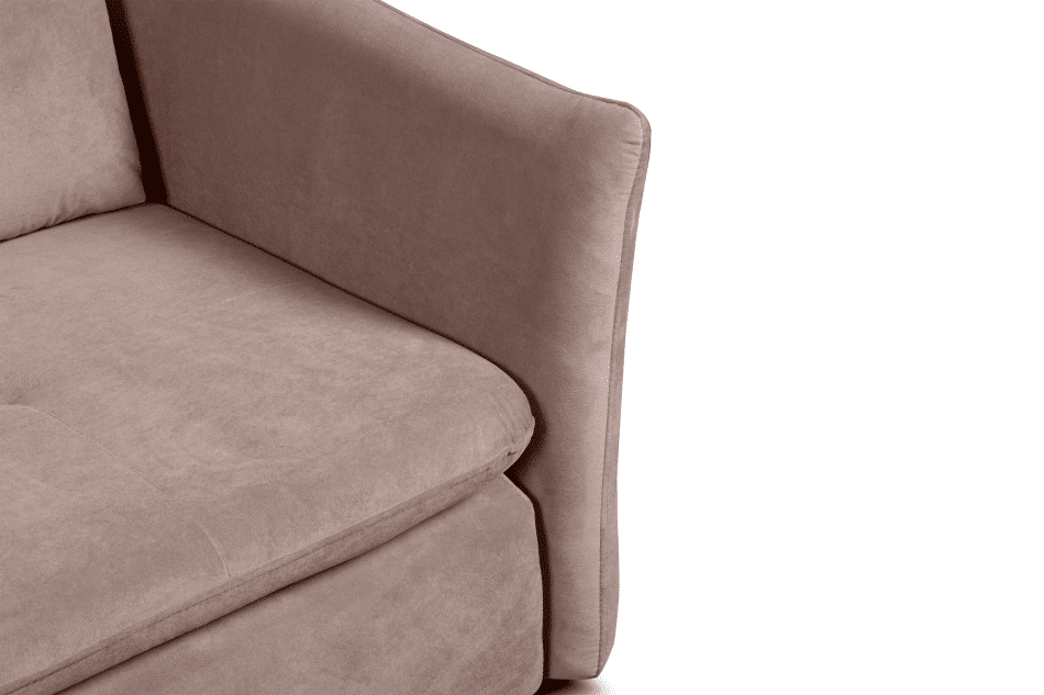 TENUS Sofa trzyosobowa w stylu klasycznym matowy welur jasnobrązowa jasny brązowy - zdjęcie 8