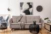 TENUS Sofa trzyosobowa w stylu klasycznym matowy welur jasnobrązowa jasny brązowy - zdjęcie 2