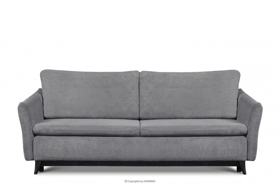 TENUS Klasyczna sofa 3 osobowa sztruks jasny szary jasny szary - zdjęcie 0