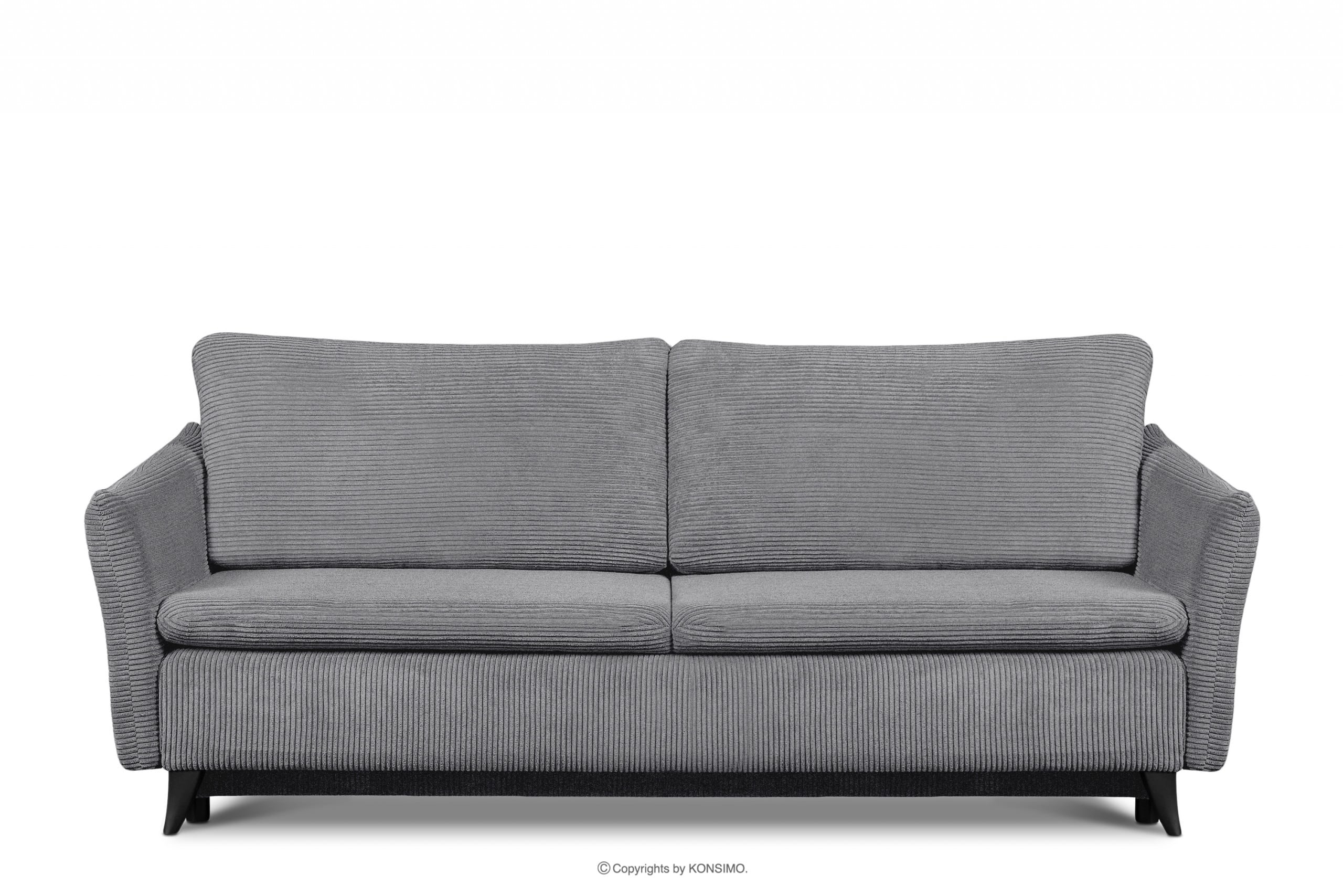 Klasyczna sofa 3 osobowa sztruks jasny szary