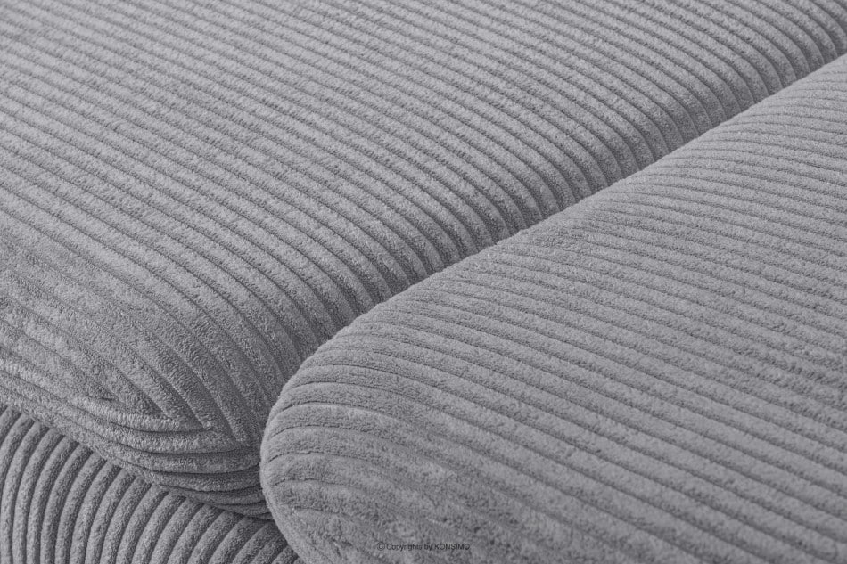 TENUS Klasyczna sofa 3 osobowa sztruks jasny szary jasny szary - zdjęcie 9