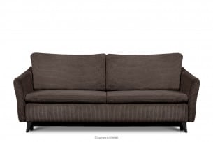 TENUS, https://konsimo.pl/kolekcja/tenus/ Klasyczna sofa 3 osobowa sztruks brązowy brązowy - zdjęcie