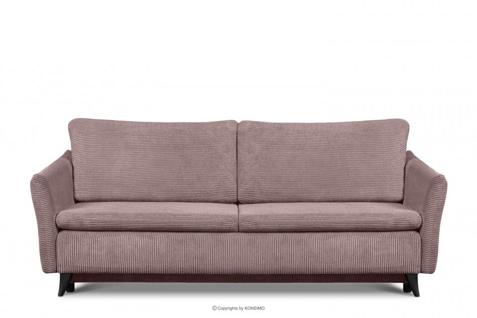 TENUS Klasyczna sofa 3 osobowa sztruks różowy różowy - zdjęcie 0