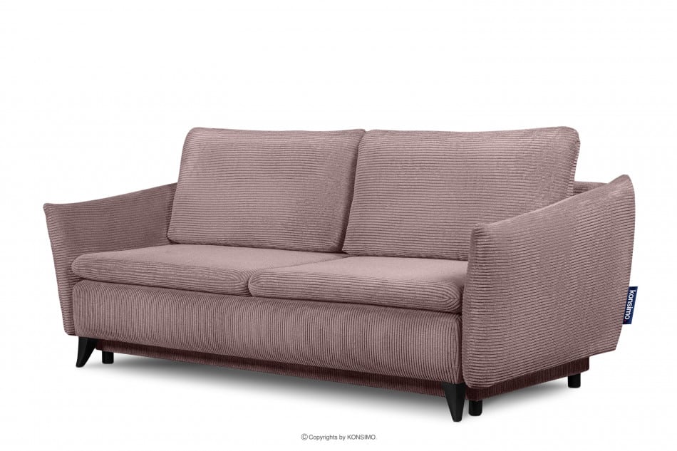TENUS Klasyczna sofa 3 osobowa sztruks różowy różowy - zdjęcie 2