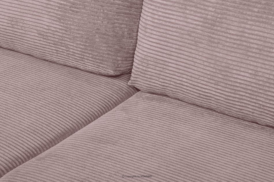 TENUS Klasyczna sofa 3 osobowa sztruks różowy różowy - zdjęcie 11