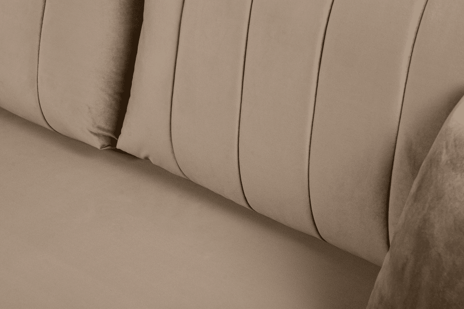 RAGNO Elegancka sofa rozkładana welurowa beżowa beżowy - zdjęcie 7