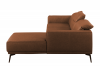 RICANO Narożnik skórzany w stylu loft na nóżkach ciepły brąz prawy brązowy - zdjęcie 6