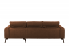 RICANO Narożnik skórzany w stylu loft na nóżkach ciepły brąz prawy brązowy - zdjęcie 7