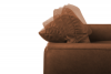 RICANO Narożnik skórzany w stylu loft na nóżkach ciepły brąz prawy brązowy - zdjęcie 4