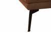 RICANO Narożnik skórzany w stylu loft na nóżkach ciepły brąz prawy brązowy - zdjęcie 9