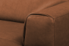 RICANO Narożnik skórzany w stylu loft na nóżkach ciepły brąz prawy brązowy - zdjęcie 10