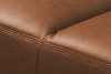 RICANO Narożnik skórzany w stylu loft na nóżkach ciepły brąz prawy brązowy - zdjęcie 11