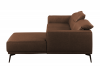 RICANO Narożnik skórzany w stylu loft na nóżkach brązowy prawy ciemny brązowy - zdjęcie 6
