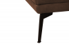 RICANO Narożnik skórzany w stylu loft na nóżkach brązowy prawy ciemny brązowy - zdjęcie 9