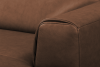 RICANO Narożnik skórzany w stylu loft na nóżkach brązowy prawy ciemny brązowy - zdjęcie 11