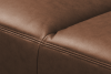 RICANO Narożnik skórzany w stylu loft na nóżkach brązowy prawy ciemny brązowy - zdjęcie 12