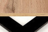 ZACCO Stolik kawowy do salonu skrzyżowane nogi dąb wotan/czarny - zdjęcie 6