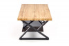 ZEA Prostokątny stolik kawowy z półką dąb naturalny/czarny - zdjęcie 7