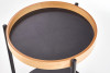 SINITES Okrągły stolik pomocniczy do salonu dąb naturalny/czarny - zdjęcie 2