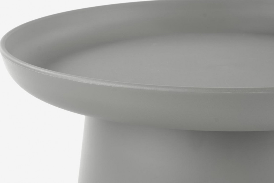 LAGIS Okrągły minimalistyczny stolik kawowy szary szary - zdjęcie 3