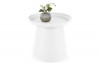 LAGIS Okrągły minimalistyczny stolik kawowy biały biały - zdjęcie 3